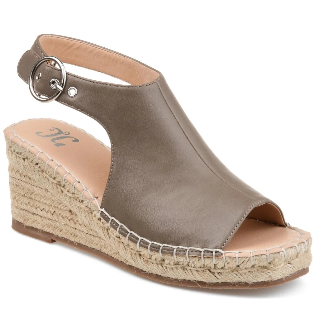 Journee Collection Collection Women's Wide Width Crew Wedge Sandal 1