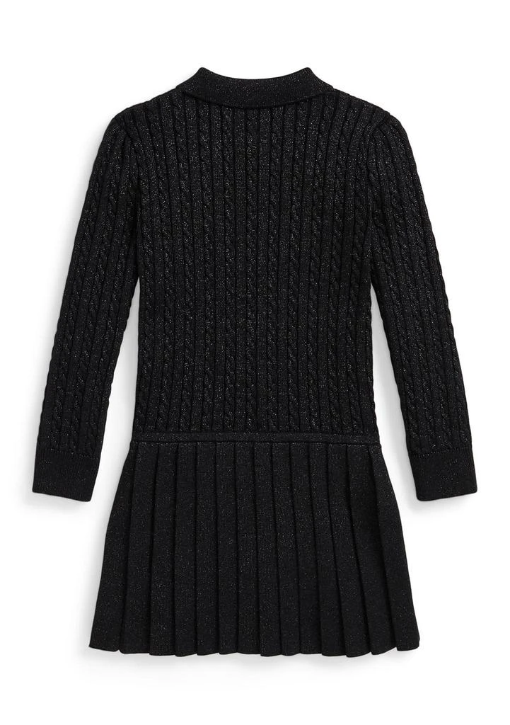 Ralph Lauren Girls 2-6x Metallic Mini-Cable Polo Sweater Dress 2