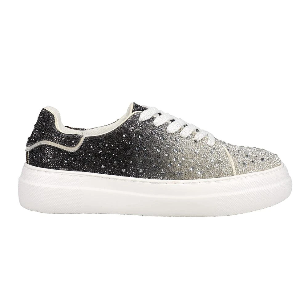Corkys Bedazzle Rhinestone Lace Up Platform Sneakers 1