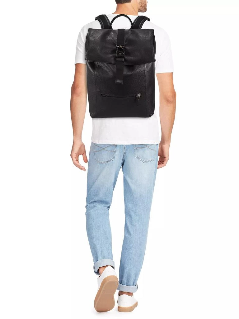 Coach Beck Roll Top Pebble Leather Backpack 2