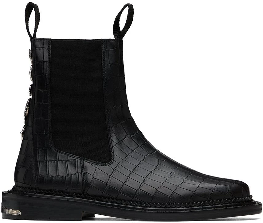 Toga Virilis Black Side Gore Chelsea Boots 1