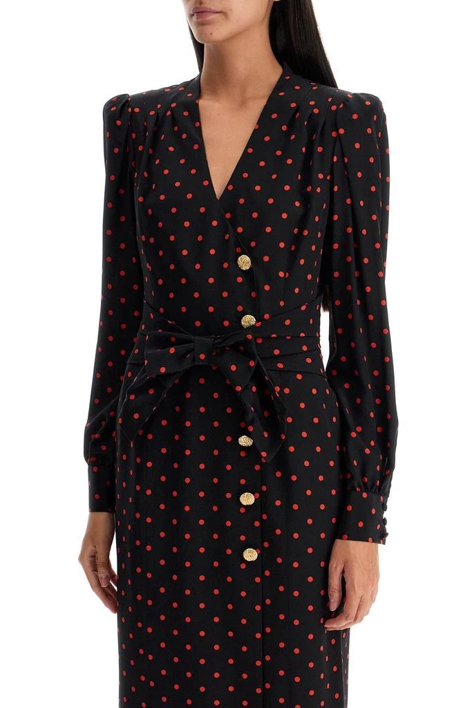 Alessandra Rich Alessandra Rich Polka Dot V-Neck Maxi Dress 4