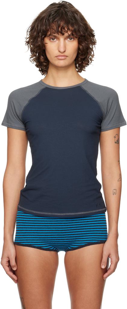 Paloma Wool Blue & White Loana T-shirt - T-Shirts - BeyondStyle
