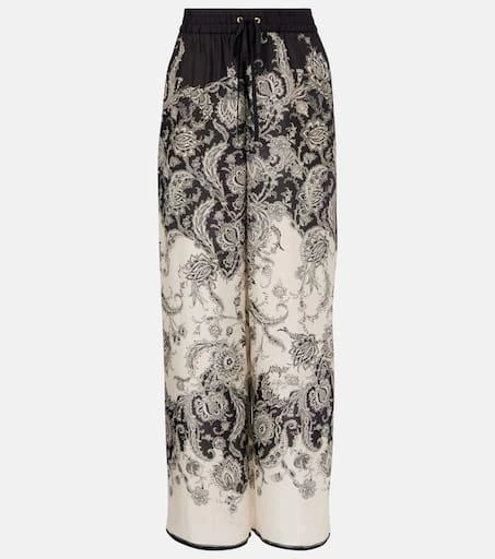 Zimmermann Rhiannon paisley silk wide-leg pants 1