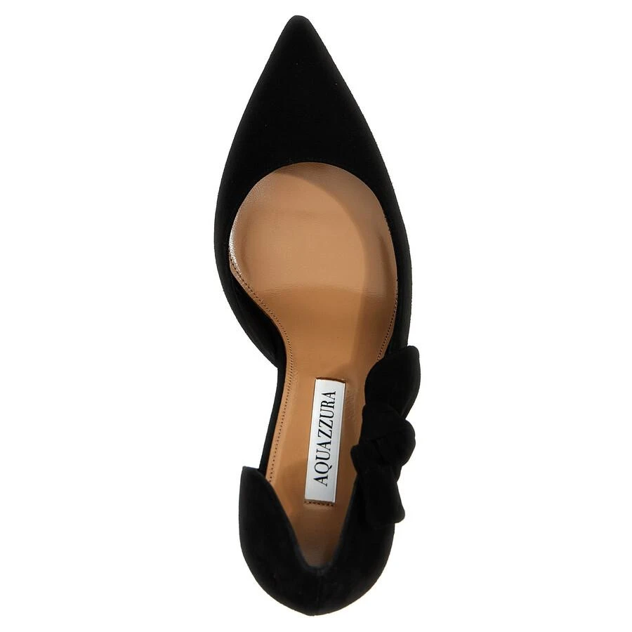 Aquazzura Very Bow Tie Suede Pumps 3