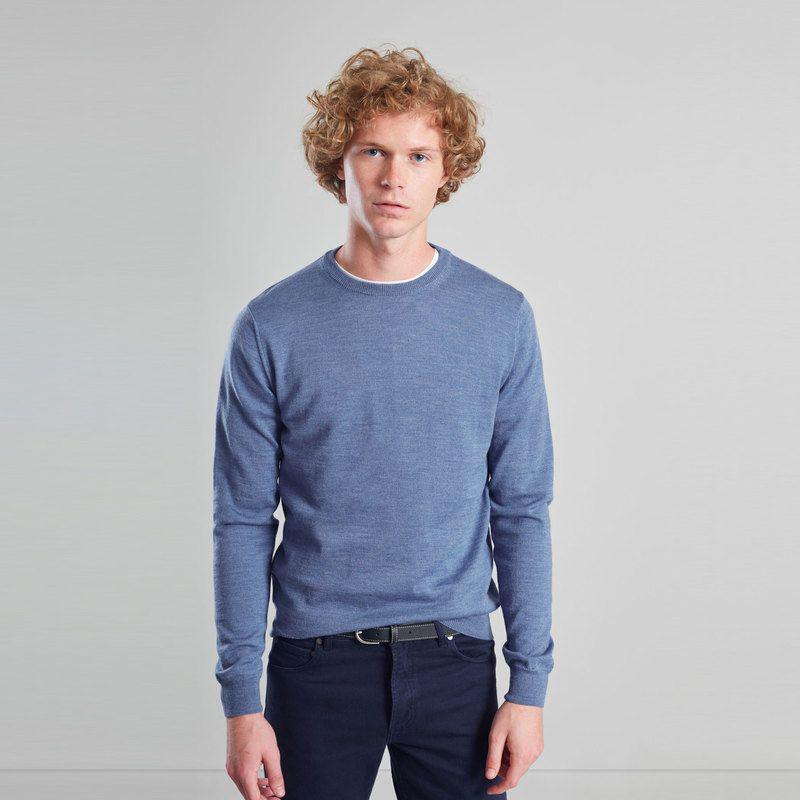 L'Exception Paris Merino Wool Jumper Light Blue L'EXCEPTION PARIS