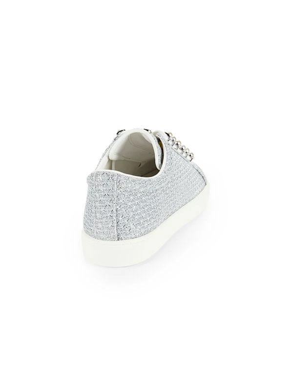 Stuart Weitzman All Pearl Embellished Metallic Sneakers 3