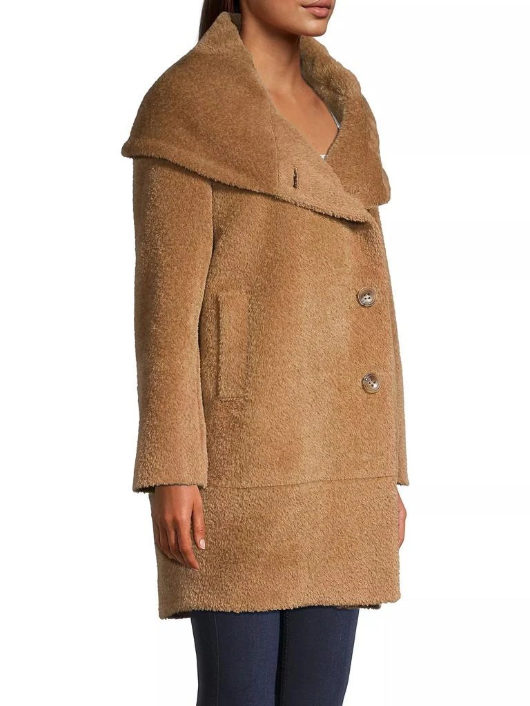 Sofia Cashmere Alpaca & Wool Boucle Cocoon Coat 4