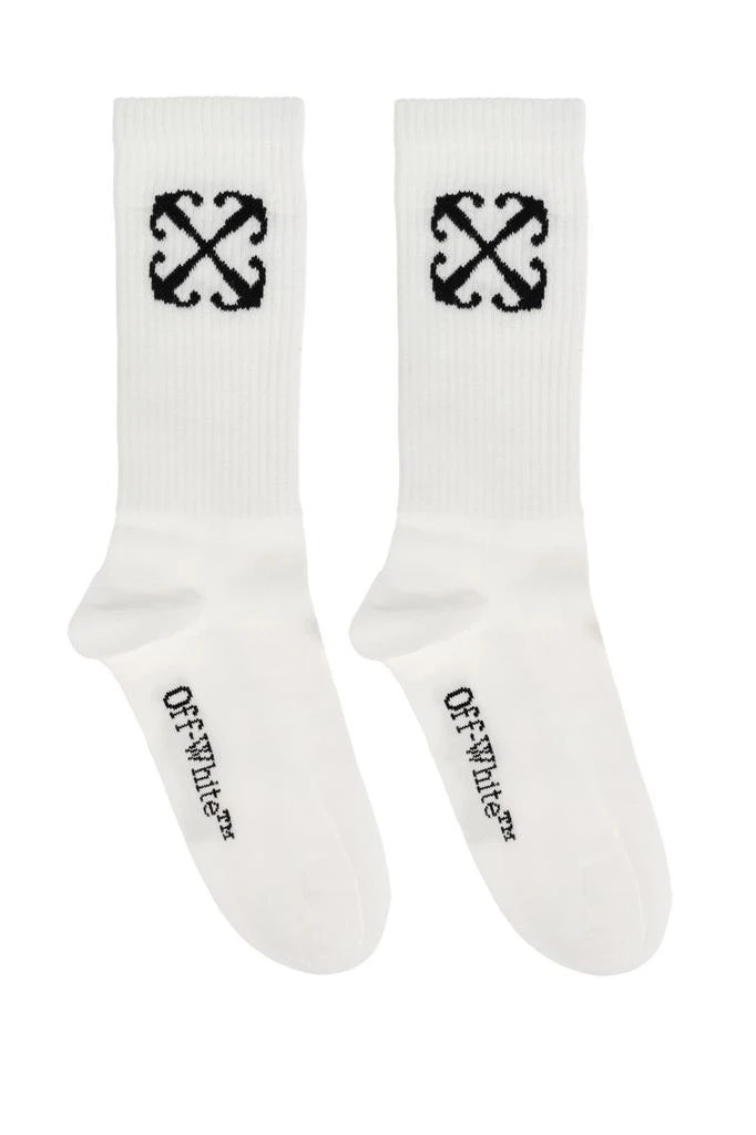 Off-White Off-White Kids Arrow Logo Jacquard Ribbed Ankle Socks 1