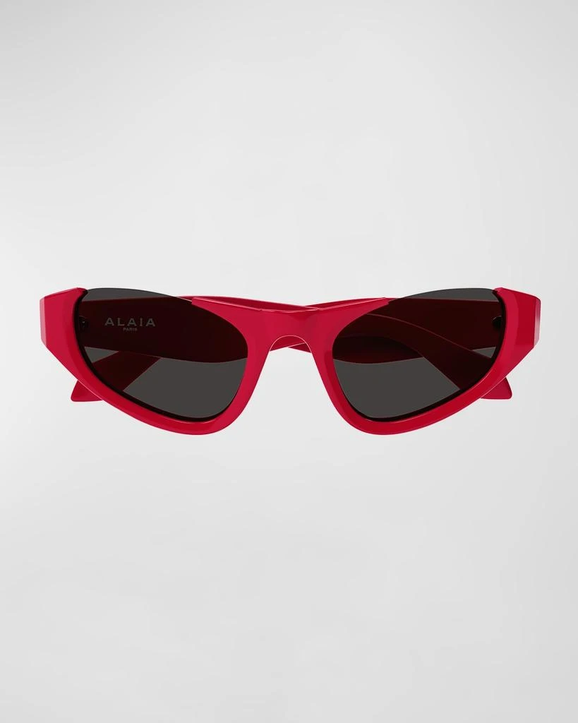 Alaia Semi-Rimmed Acetate Cat-Eye Sunglasses - Accessories  display picture 3