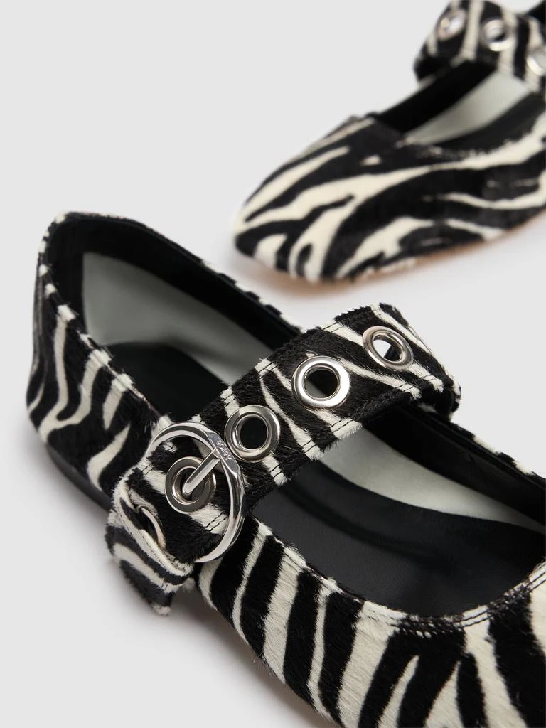 AEYDE 10mm Uma Zebra Print Ballerina Flats 3