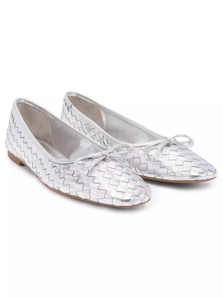 Schutz Arissa Metallic Woven Leather Flats 2