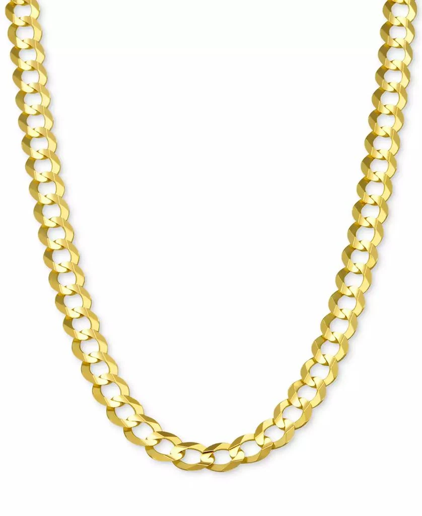 Italian Gold 24" Open Curb Link Chain Necklace (5-3/4mm) in Solid 14k Gold 1