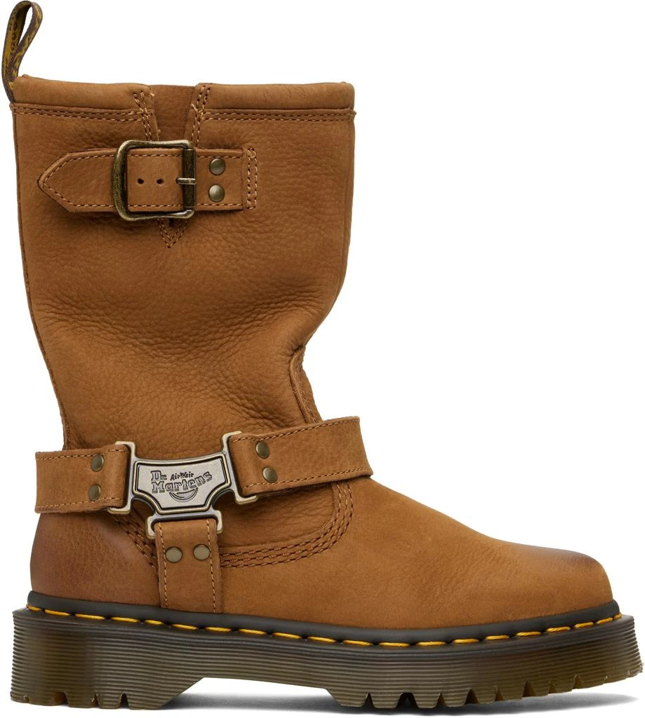 Dr. Martens Tan Anistone Hi Leather Biker Boots 1