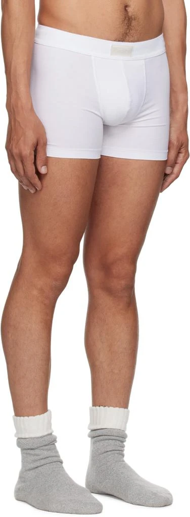 SKIMS Three-Pack White SKIMS Cotton 3" Boxer Briefs 3