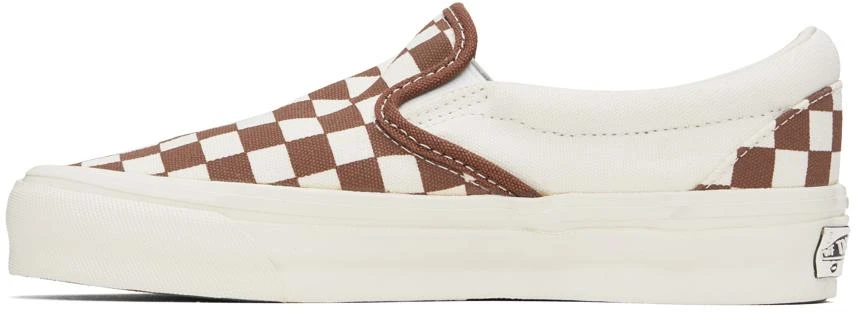 Vans Off-White & Brown Premium Slip-On 98 Sneakers 3