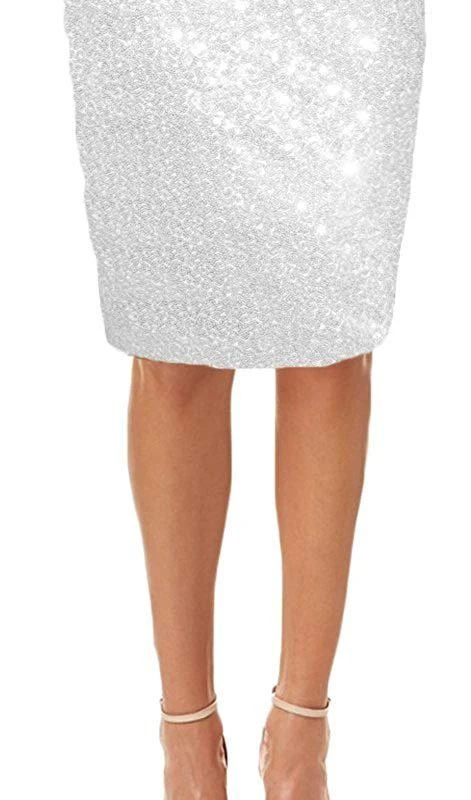 Ooh la la Usa Made Ooh La La Womens Fully Lined Sequin Pencil Skirt W Soft Stretch Waistband 1