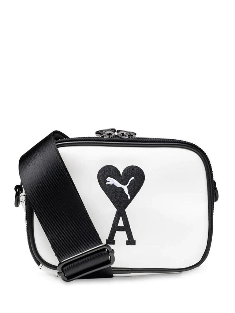 Puma x AMI Paris small logo-embroidered messenger bag - unisex - - - White from Farfetch