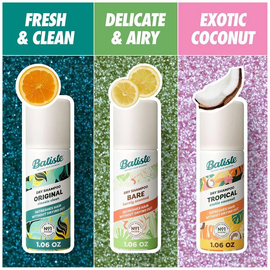 Batiste Dry Shampoo Limited Edition Mini Holiday Gift Set, Travel Size Variety Pack 3