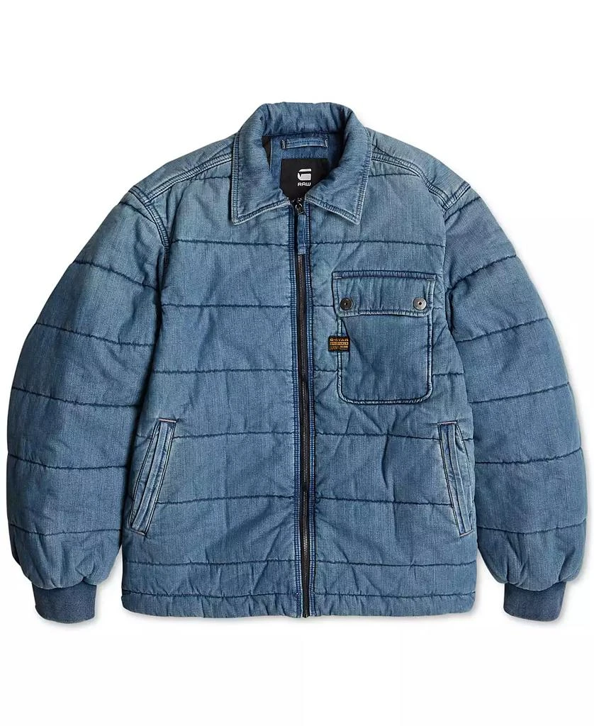 G-Star Men's Padded Zip-Front Denim Bomber Jacket 4