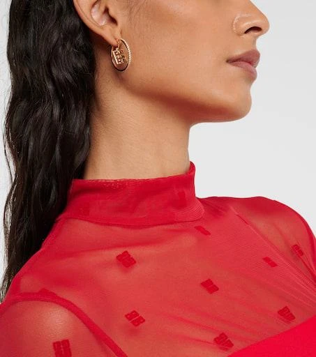 Givenchy 4G crystal-embellished hoop earrings 3