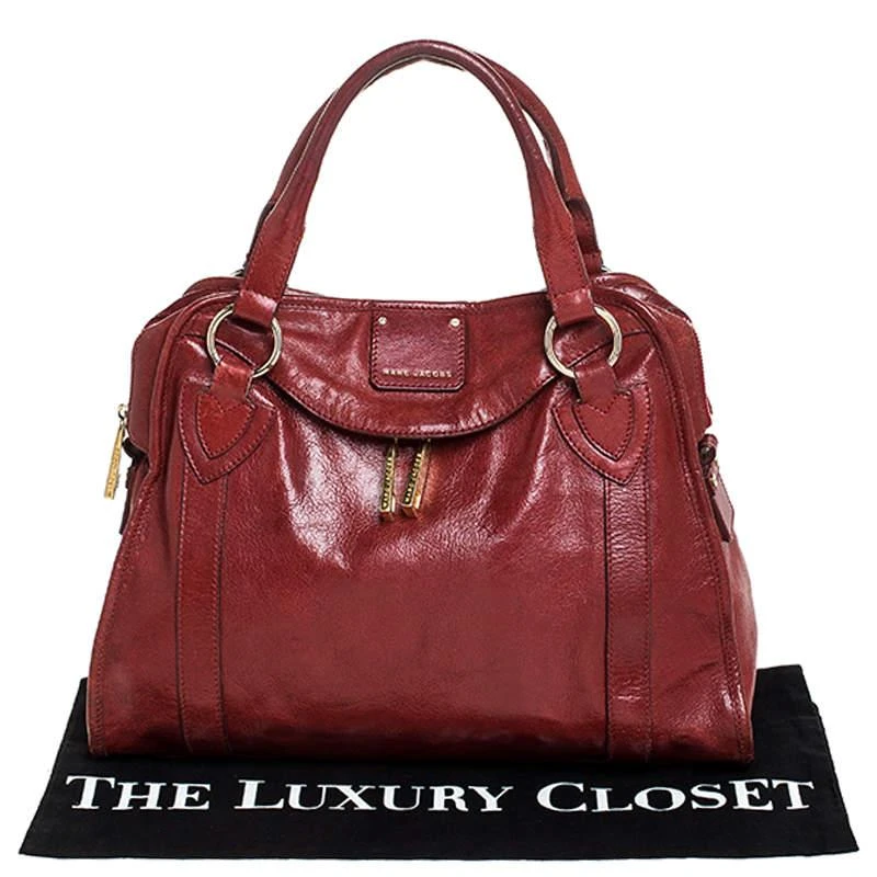 Marc Jacobs Marc Jacobs Red Leather Wellington Fulton Satchel 10