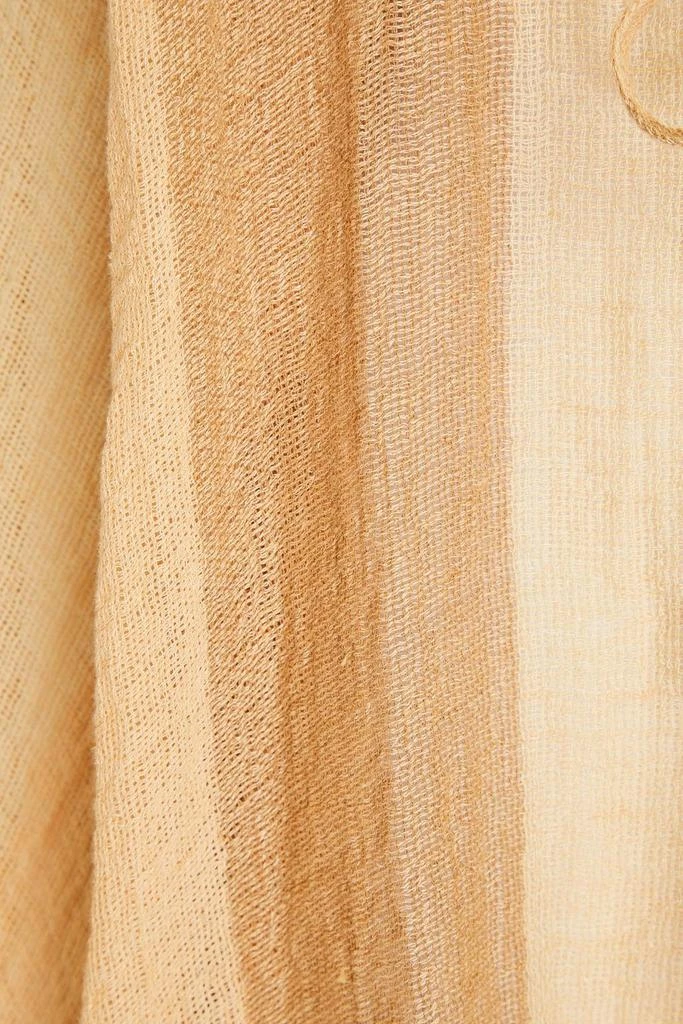 LISA MARIE FERNANDEZ Linen-blend hooded cape 4