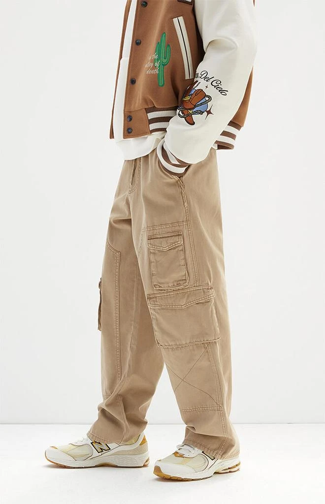 PacSun Tan Baggy Carpenter Cargo Pants 2