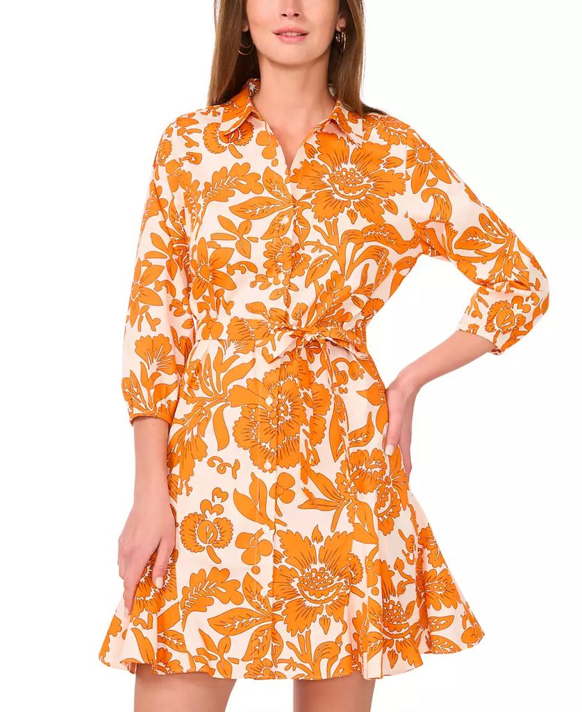 1. State Women's Printed Collared Button-Front Dress