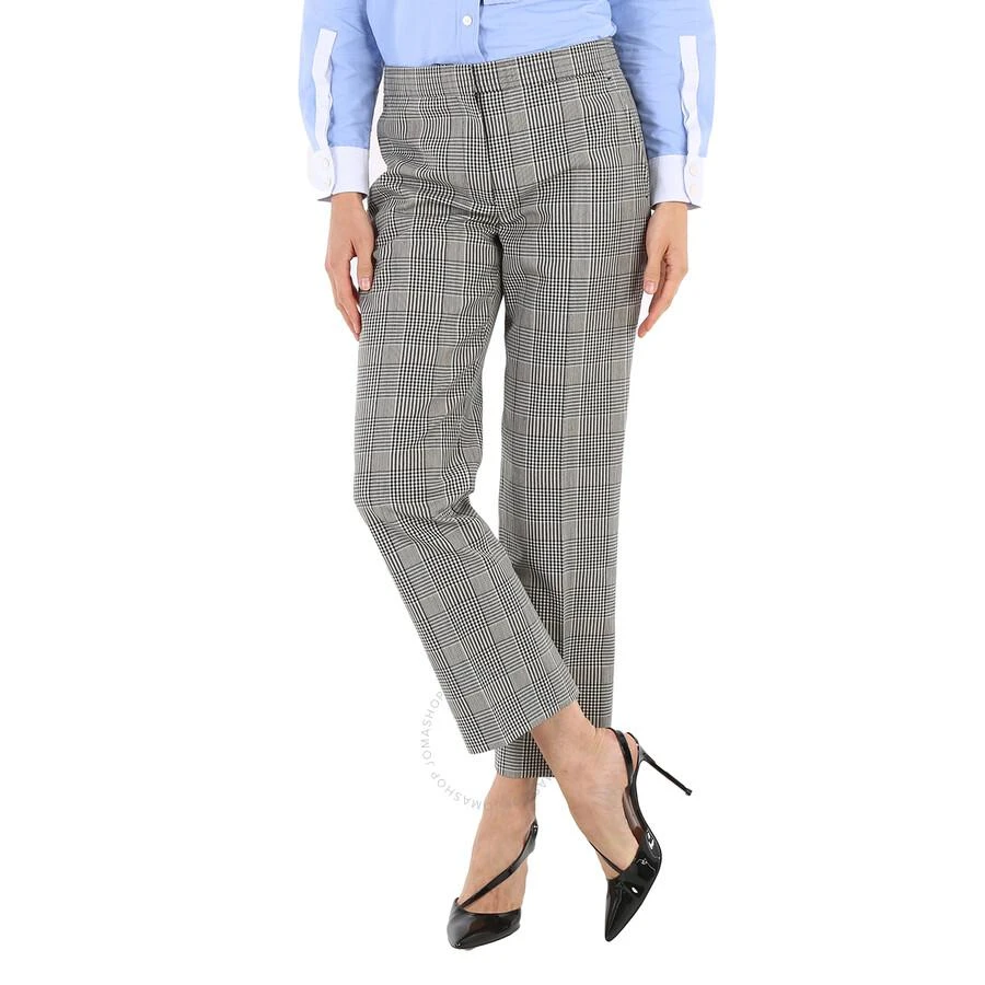 Burberry Ladies Emma Check Technical Tailored Trousers 1
