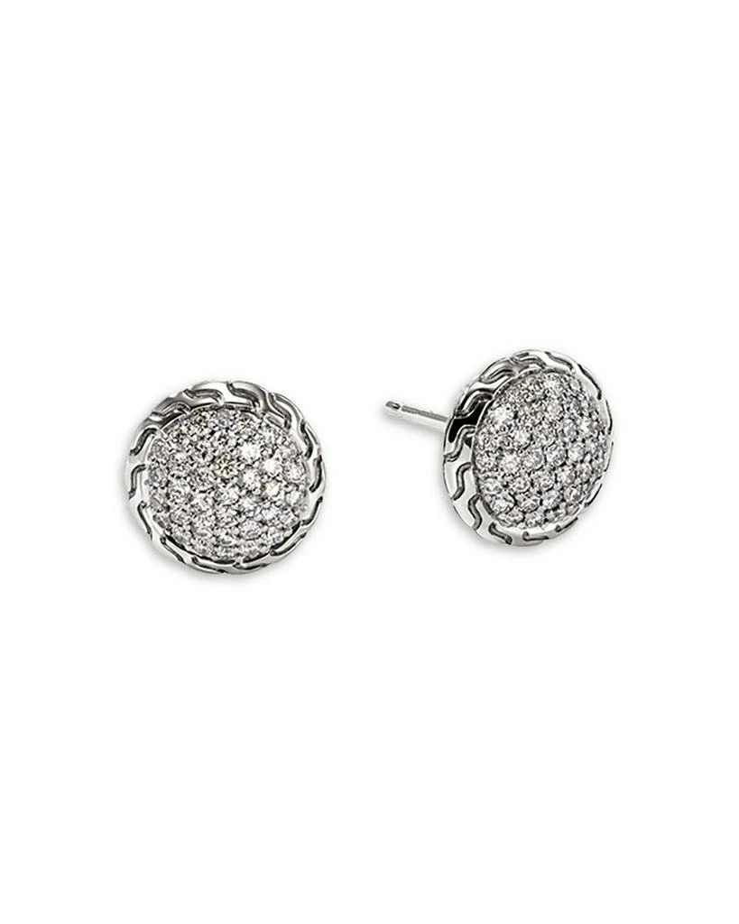 JOHN HARDY Sterling Silver JH Essentials Diamond Pavé Stud Earrings, 0.55 ct. t.w. 1