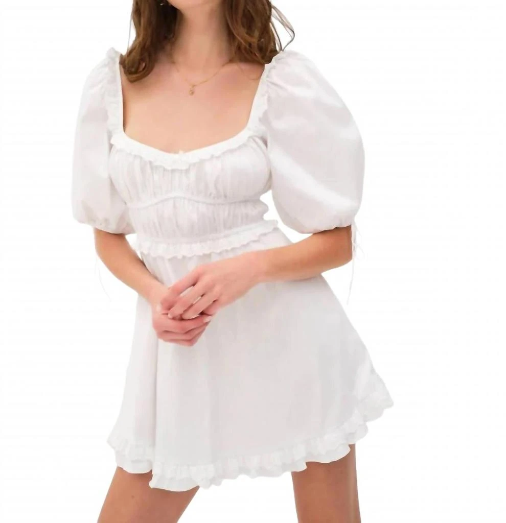 Jackson Mini Dress In White  On Sale Now with Up to 57% Off | Discover  Exclusive Deals & Savings at BeyondStyle  Authentic For Love & Lemons  women|clothing|dresses with Limited-Time Discounts,