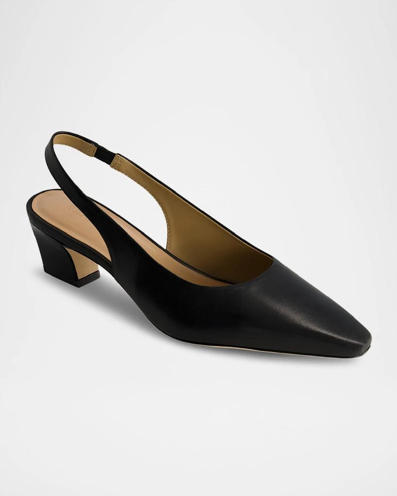 Bernardo Ariella Leather Slingback Low Pumps 2