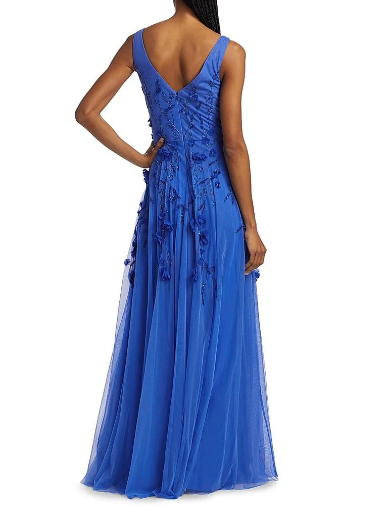 Jane Floral Beaded Gown  On Sale Now with Up to 77% Off | Discover  Exclusive Deals & Savings at BeyondStyle  Authentic Theia tulle|beaded |floral|a-line|dresses|pleated|floor-length|v-neck|sleeveless|women's|women's  apparel|Women's|modern with Limited ...