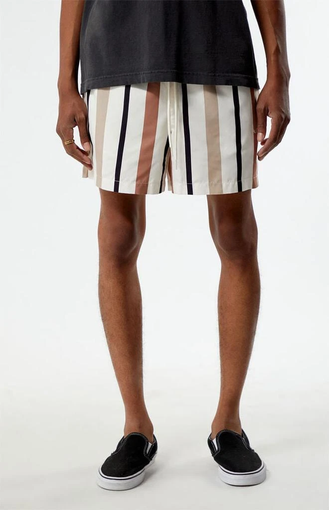 PacSun Stripe 4.5" Swim Trunks 2