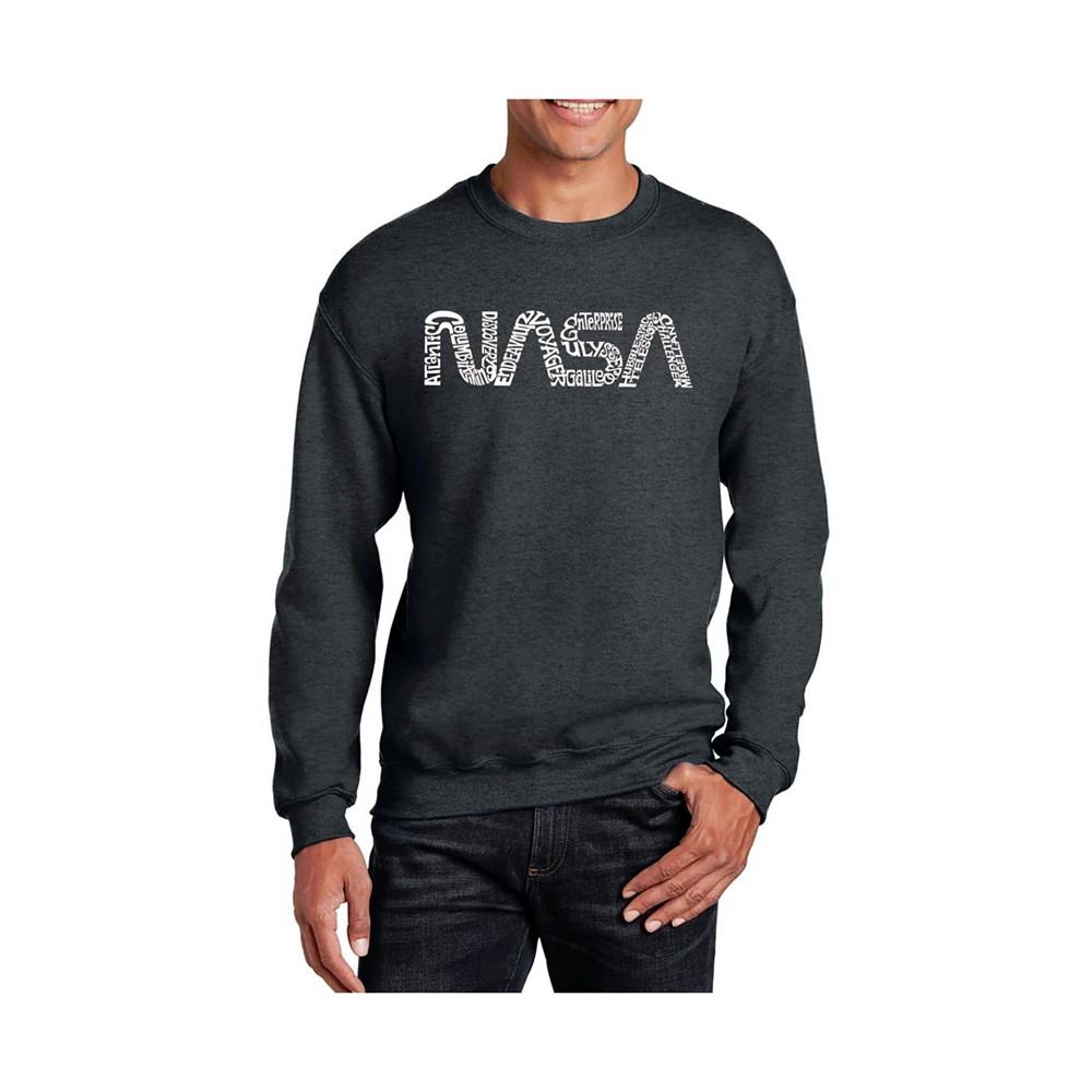 LA Pop Art Word Art Worm Nasa Crewneck Sweatshirt