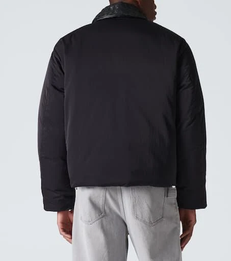 Bottega Veneta Intrecciato leather-trimmed down jacket 4