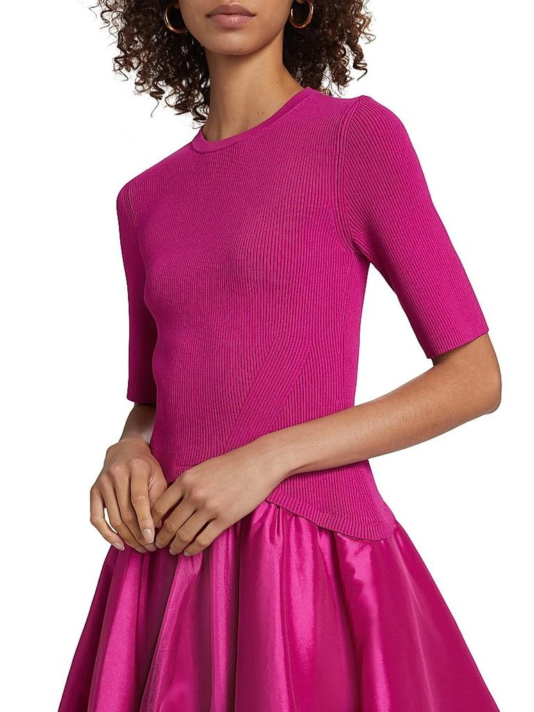 SIMKHAI Kenny Pieced Bubble-Hem Dress 6