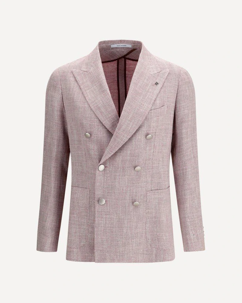 TAGLIATORE Tagliatore Double-Breasted Herringbone Blazer