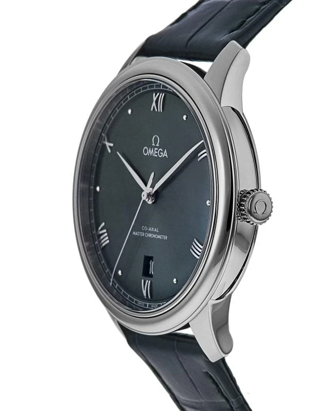Omega Omega De Ville Prestige Co-Axial Master Chronometer 40mm Automatic Green Dial Leather Strap Men's Watch 434.13.40.20.10.001 3