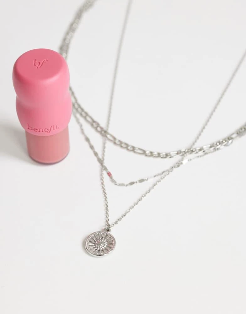 Topshop Topshop Nyle stainless steel multi chain necklace with pendants in silver 2