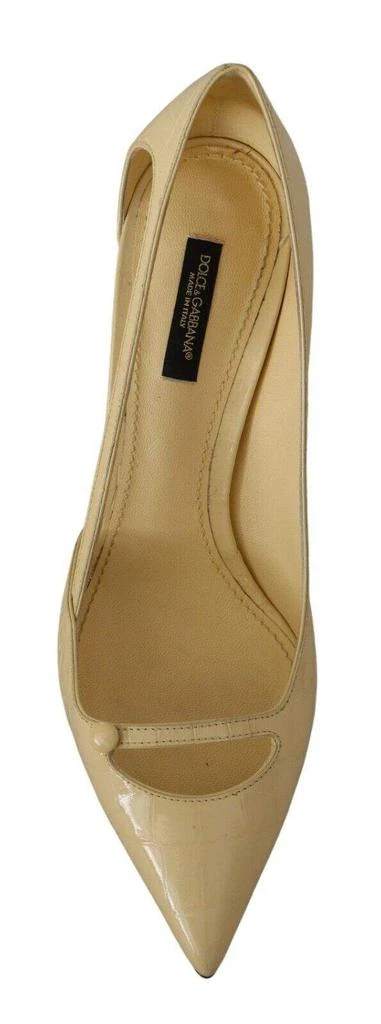 Dolce & Gabbana Dolce & Gabbana Yellow Exotic Leather Stiletto Heel Pumps Shoes 7