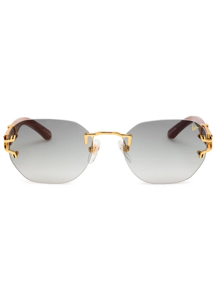 Vintage Frames Company V-Decor XL Woods oval sunglasses 2