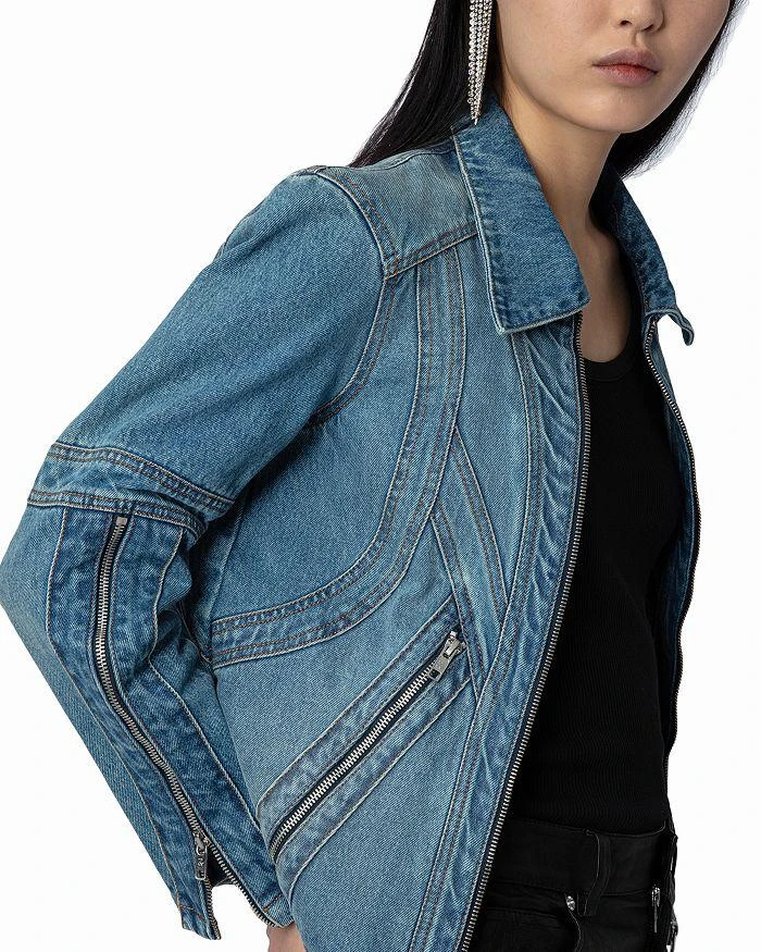 Zadig & Voltaire Bons Zippered Denim Jacket 5