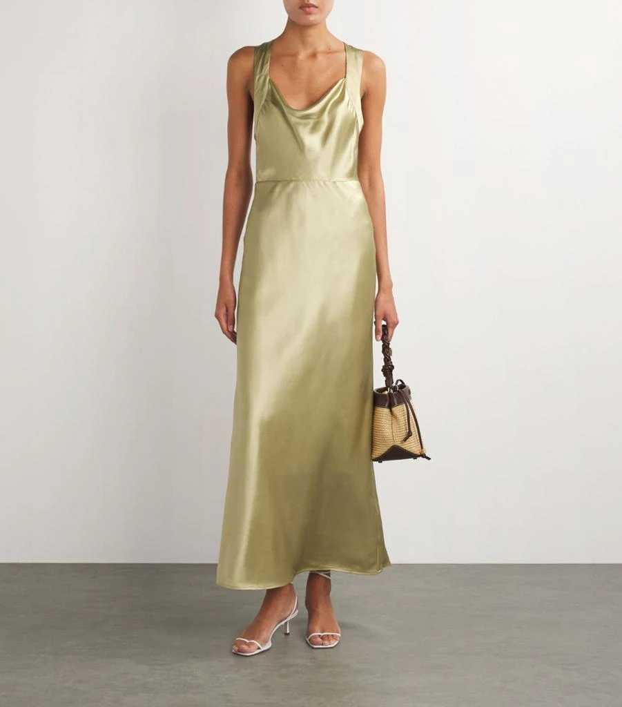 Paige Silk-Blend Marcel Maxi Dress 2