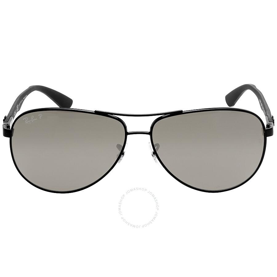 Ray-Ban Polarized Grey Mirror Aviator Men's Sunglasses RB8313 002/K7 61