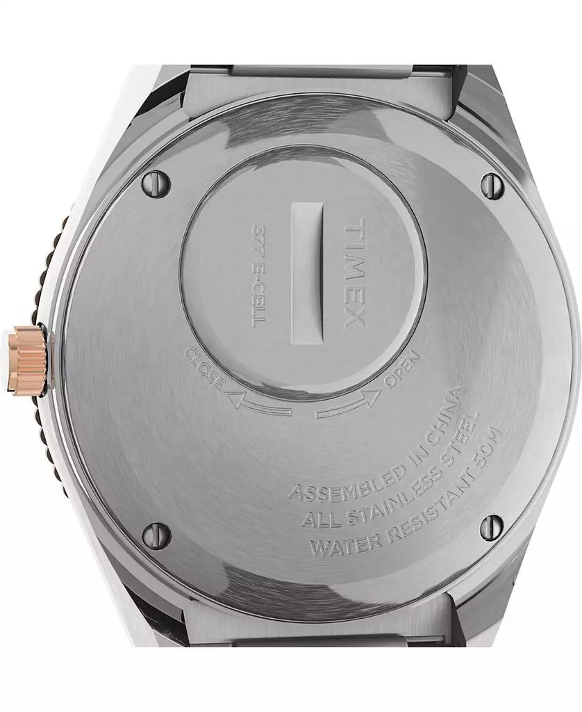 Timex Women's Q Silver-Tone Stainless Steel Bracelet Watch 36mm