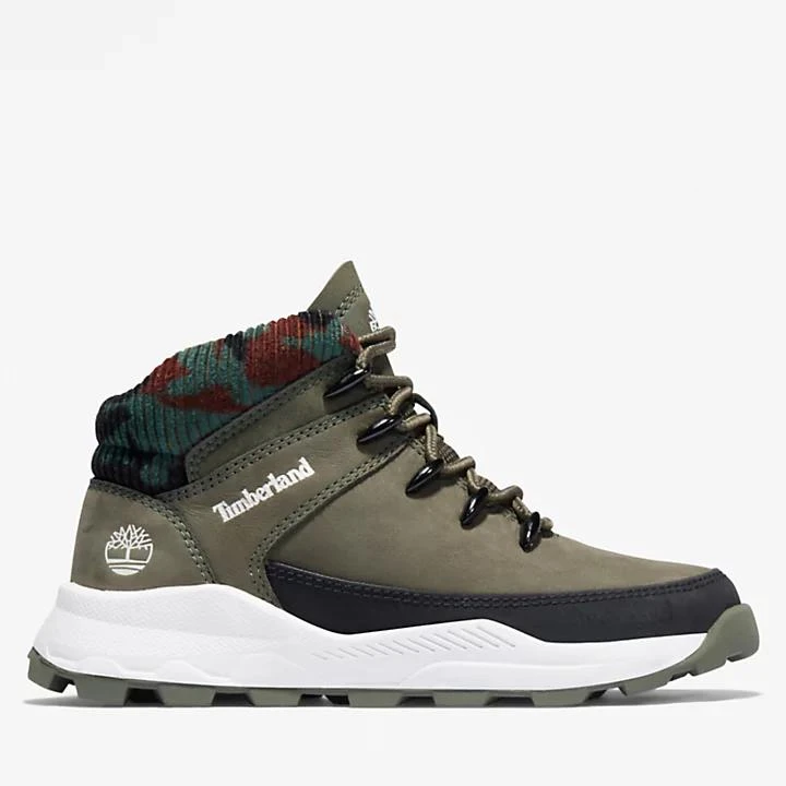Timberland Brooklyn High Top Trainer for Youth in Dark Green 1