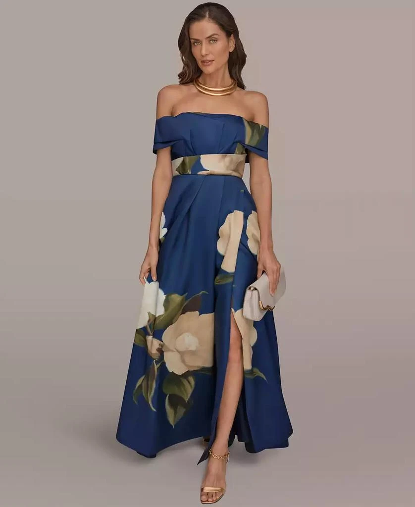 Donna Karan Women
s Off-The-Shoulder Ball Gown Dress