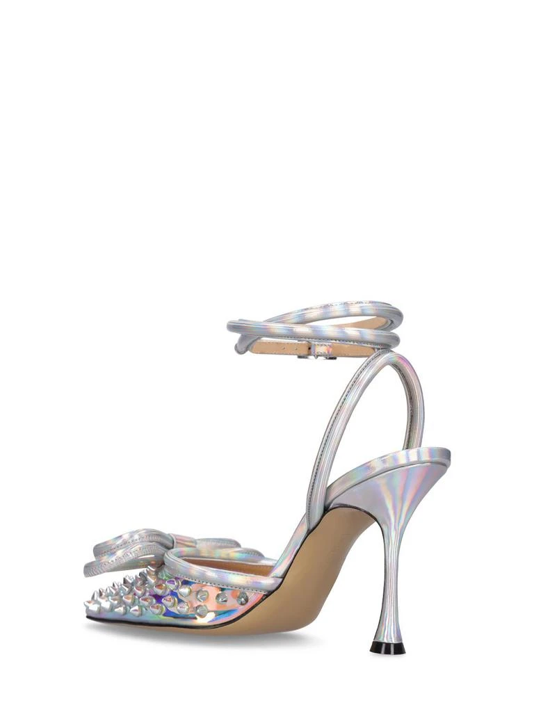 Mach & Mach 100mm Double Bow Pvc & Leather Sandals 2